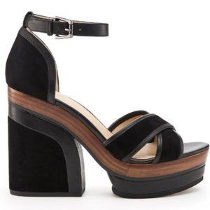 Botkier Paloma Platform Sandals, 7.5, Black